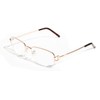 V.W.E. Rectangular Half Rim Metal Reading Glasses With Anti-reflective AR