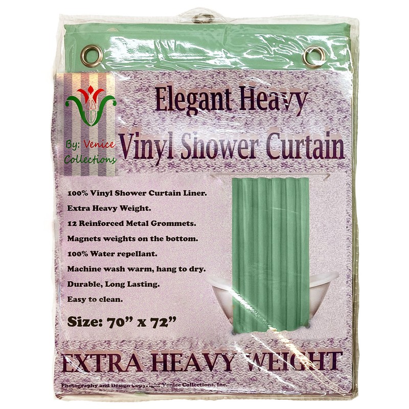 Venice Collections Elegant Heavy Duty Vinyl Shower Curtain Liner with