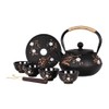 Japanese Style Cast Iron Teapot with 4 Tea Cups Trivet