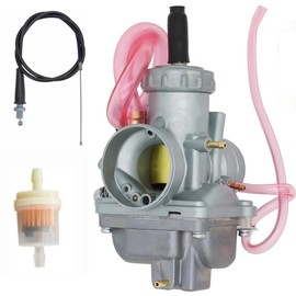 YJGZSVK Carburetor & Throttle Cable for Yamaha Banshee 350 YFZ350 DT100 DT125 DT175 RT100 RT180 TTR125 TTR125E TTR125L TTR125 LE Big Wheel 200 YZ80 200 YFS200 Suzuki DR125