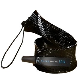 Rutensocke Two-piece spinning spinning L (90 cm long and 45-75 mm wide for two-piece rods up to 2.7 m) (black/white)