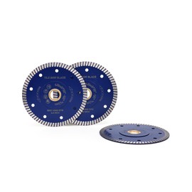 OSTEK 3Pcs Super Thin 4.5" Turbo Porcelain Tile Blade,Diamond Tile Blade for Porcelain Ceramic Tile Granite Marble