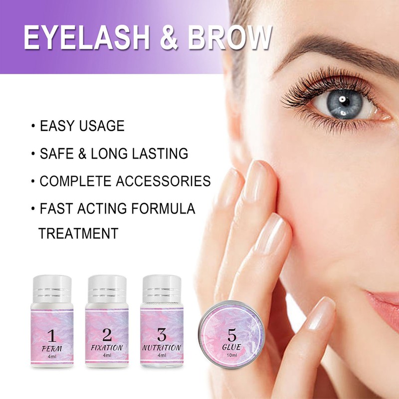 Eyelash Eyebrow Lamination Kit Professional Fast Styling 16ml Liquid 20ml