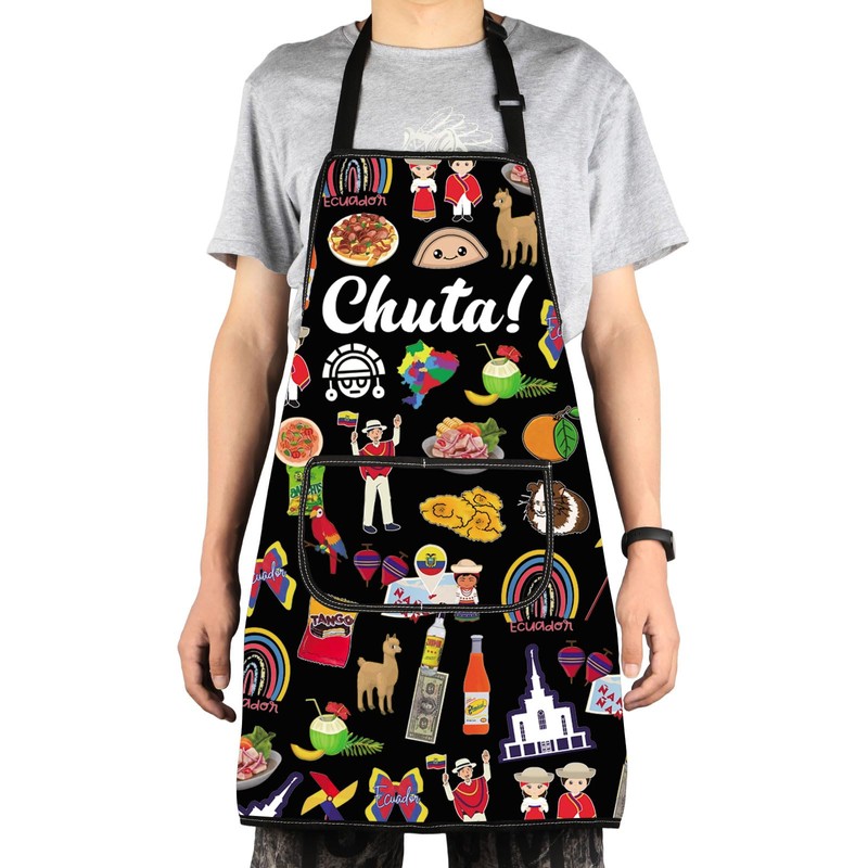 G2TUP Ecuador Kitchen Apron Ecuadorian Chuta Gifts South America Kitchen