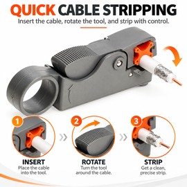 Coaxial Cable Stripping Tool for Wire Prep – Adjustable 4/6/8/9/12mm Cutter with Hex Wrench for DIY Electrical Work