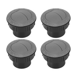 X AUTOHAUX Bus Boat RV AC Air Outlet Air Vent Button 60 mm Grey Black Pack of 4