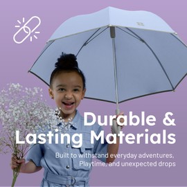 Weatherman Kids Umbrella – Lightweight Umbrella for Girls Boys Toddlers – Soft Edges, Pinch-Proof, Comfortable Grip, Travel-Friendly for School Park Beach (Gradient)