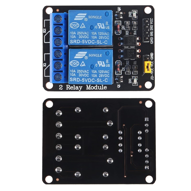 DWEII 10 PCS 2 Channel DC 5V Relay Module with