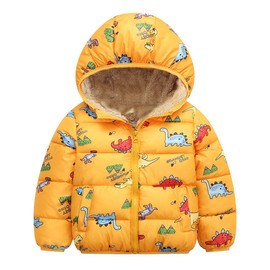 Srkrando Toddler Hoodie Baby Fleece Jacket Boys Winter Clothes Puffer Kids Coats 2T 3T