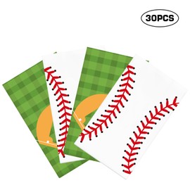 Infankey 30 PCS Baseball Party Decorations Baseball party favors with Stickers Baseball Treat Snacks Bags Baseball Gift Bags Baseball Theme Party Bags for Kids Birthday Party Supplies