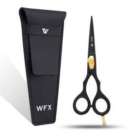 Hairdressing Scissors, Professional Hairdressing Scissors, Sharp Adjustable Styling Scissors for Men and Women, Black
