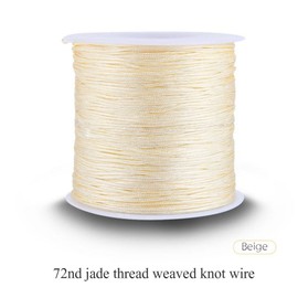 Haofy 100 M x 0.8 mm Cuerda para Pulsera de Mano, Hilo Nylon para Tejer Pulseras y Bisuteria, Trenzada Cuerda de Nylon, Hilo Nudo Chino para Pulseras, Hilo de Macramé