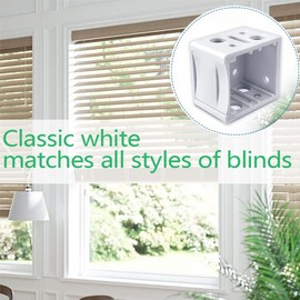 Mini soportes para persianas, soportes ciegos de 1 pulgada, soportes para persianas de ventana para soporte de riel, soportes blancos para persianas, soporte de montaje de caja de persianas mini (2 piezas)