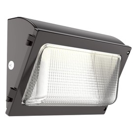HYPERLITE LED Wall Pack Light 120W with Dusk to Dawn Photocell and Glass Lens LED Security Flood Commercial and Industrial Outdoor LED Wall Lights Out Door for House Warehouses UL Listed