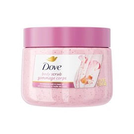Dove Exfoliante corporal de sal y aceite de rosa del Himalaya exfolia y nutre profundamente para una piel suave y radiante, 15 onzas | Para la piel qu