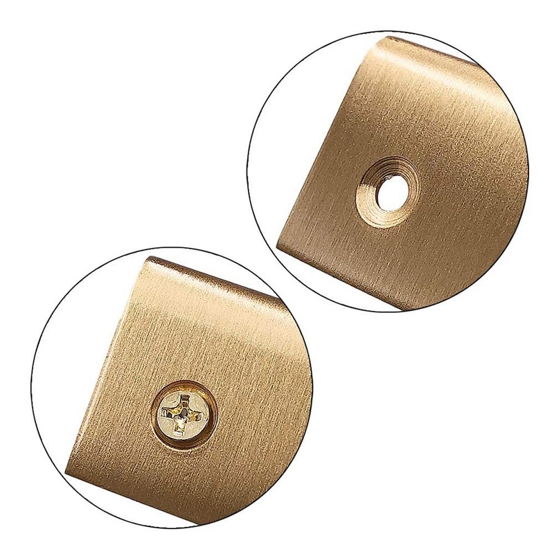 Oneyijun 2 Pcs Leaf Shape Cabinet Drawer Wardrobe Door Brass