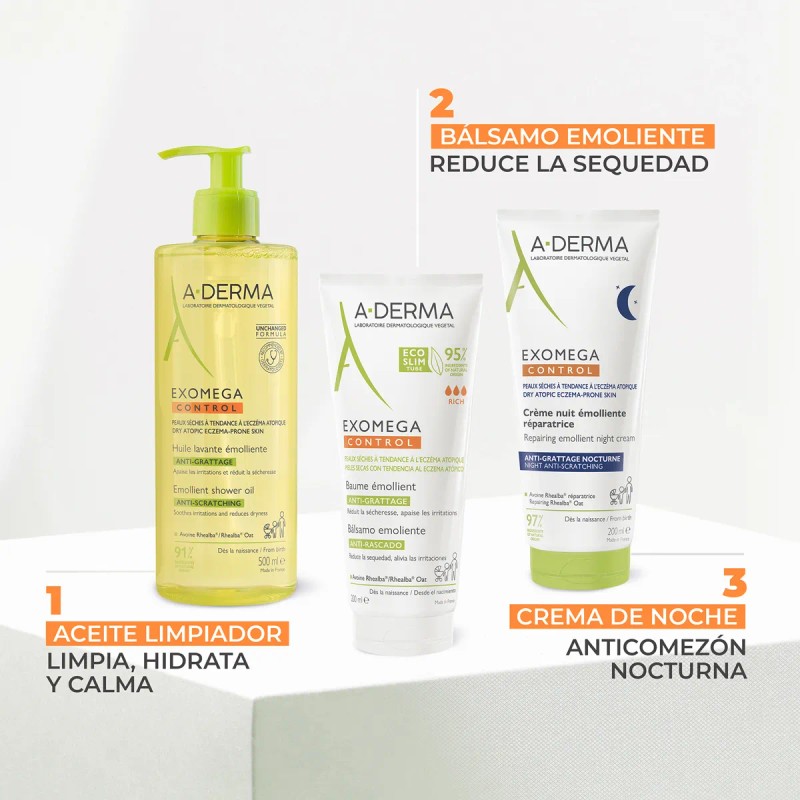 Bálsamo Emoliente Exomega Control A-Derma 200 ml Piel Seca Diaria