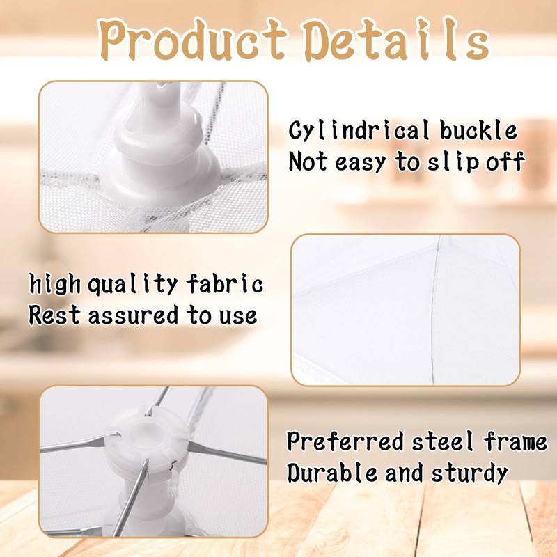 4 Pack Food Covers Mesh Pop Up, Mesh Food Cover,