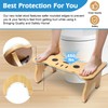 Bamboo Toilet Stool Foldable, 7 in Poop Stool for Bathroom,