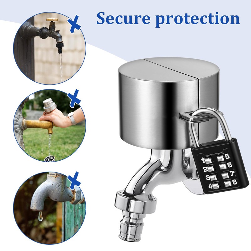 YARNOW Water Spigot Lock, Locks Outdoor, Water Hose Lock Cover
