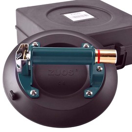 ZUOS 9" Glass suction cup for Granite & Glass Lifting,Vacuum Suction Cup Vacuum Glass Lifter with Metal Handle and Brass Pump,700 lbs Load Capacity with Free Carrying Case