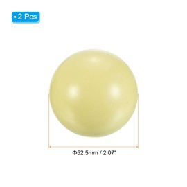 PATIKIL 2-1/16" Snooker Cue Ball, 2Pcs Billiard Ball Pool Table Pool Cue Ball Practice Training Ball for Billiard Room Game Room, Beige
