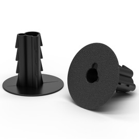 THE CIMPLE CO Single Feed-Through Bushing for RG6 Coaxial Cable - Indoor/Outdoor Cable Passthrough and Cover for Walls, Cabinets - Feed-Thru Wall Grommet Replaces Coax Wallplate - Black, 10 Pack