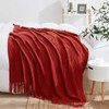 KASYLAN 100% Acrylic Knitted Throw Blanket Textured Solid Soft Decorative