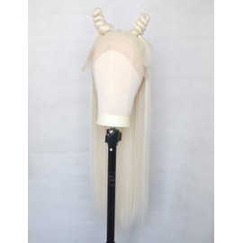 Luwigs Platinum Blonde Lace Front Wigs Synthetic Light Blonde Long Straight Natural Half Hand Tied Replacement Wigs for Women Heat Resistant 22inches