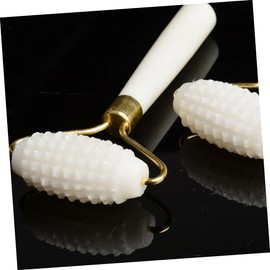 Beavorty 3 Pcs Single Head Natural Crystal Face Roller Jade Facial Massager Tool Portable Face Care Massager Metal Pole