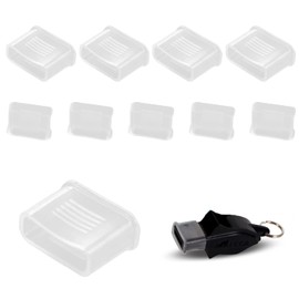 Stoooduo 10 Pack Whistle Mouth Cover Referee Whistle Cover Whistle Mouth Grip Protector Cushion Guard Protector Safe Odorless Protective Accessories Referee Transparent Cover Sports Equipment (5 of 2
