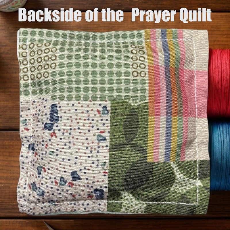 BetLight 2PCS Mini Prayer Quilt with Cross Inside, Inspirational Patchwork