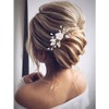 Gorais Flower Bride Wedding Hair Comb Pearl Bridal Hair Pieces