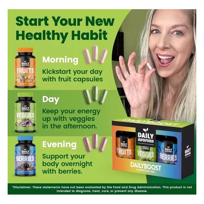 Daily Boost - 42 Different Whole Food Fruits and Veggies