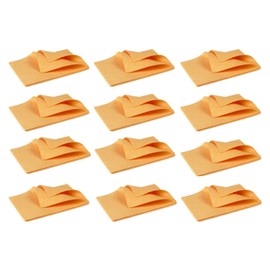 Imusa USA 24 Pack Reusable Cuban Style Mop Cloth Super Absorbent Multi-Purpose Cleaning Shammy (Chamois) Towel Cloth, Orange