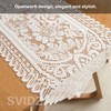 Svidza Lace Table Runner with Elegant and Intricate Floral Pattern