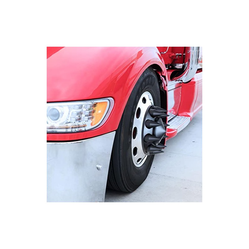 60 Pack Wheel Lugnut Black Plastic 33mm Thread On Spike