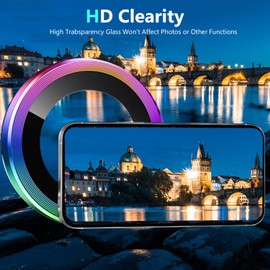 Zeking (2 Set for Motorola Razr 60/Razr 2025 Camera Lens Protector, Scratch-Resistant HD Clarity Ultra-Thin 9H Tempered Glass with Aluminum Edging, Individual Metal Lens Cover(Color)