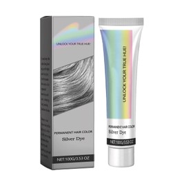 Mnozreo Haarfärbecreme, Silbergrau, Wachs, sofortige Haarfarbe, Hellgrau, Silber, Permanent, für Männer und Frauen, Styling Haartone, 100 g