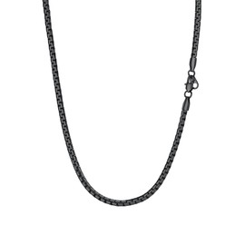 Prosteel Men's Venetian Chain with Lobster Clasp 4 mm / 6 mm Wide Chain with Lobster Clasp for Men and Boys, Length 46–76 cm Selectable, Stainless Steel