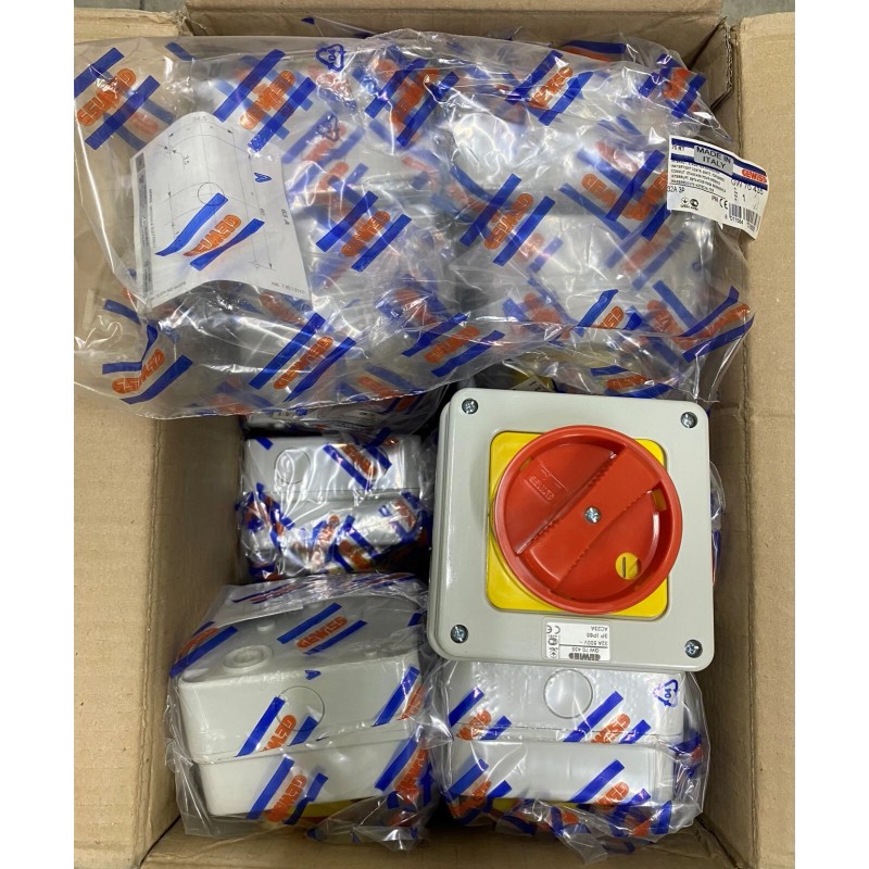 GEWISS GW70435 Rotary Switch, Wall Mounting, Lockable, 3P 32A, 500V,