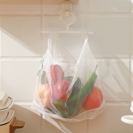 Cabilock Breathable Mesh Laundry Hamper - Foldable Hanging Storage Basket,Portable Storage Bag Fruit Vegetable Holder Pouch for Dormitory, Travelling, Camping, RV