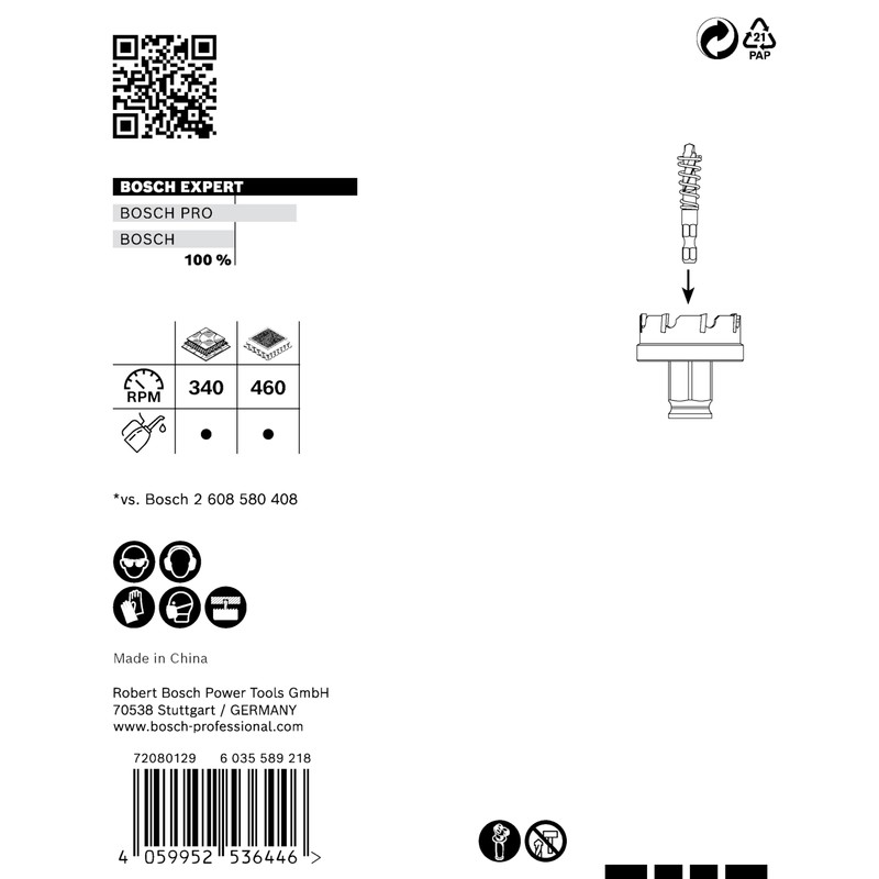 Bosch 1 x Expert Sheet Metal Hole Saw for Power