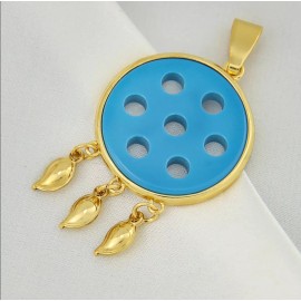 A/N Fashion Jewelry Gold Plated 7 Eye Middle Eastern Style Pendant