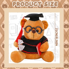 Teddy Bear Plush Toy, Exam Bear, Teddy Plush Bear with Diploma and Doctoral Hat, Bachelor's Degree Gift, Graduation Gift, Bachelor Gift, Passed Exam Gift, Gifts for Bachelor Degree