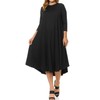 Pastel by Vivienne Women's Plus Size Swing Dress – 3/4