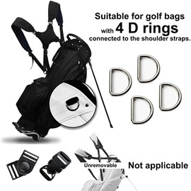 Qeunrtiy Portable Golf Shoulder Strap Golf Bag Strap Replacement Comfort Shoulder Adjustable Strap Golf Bag Accessories