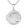 Tree of Life Locket Decorated Round 925 Sterling Silver to