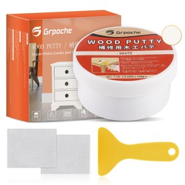 Wood Filler Putty, White Wood Putty Filler Paintable, Stainable, Sandable, 7 Ounce Furniture Repair Kit, Quickly Repair Holes, Cracks, Chips and Scorched Areas of Wooden Furniture Floor,Easy to Use