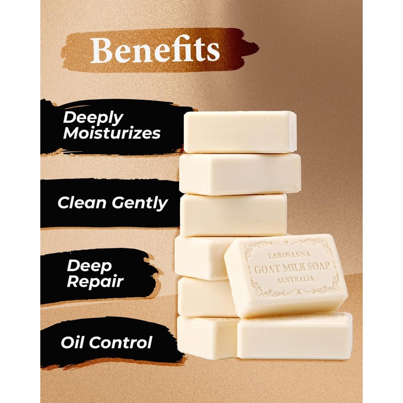 Australian Goat Milk Soap 6.35 OZ,Family Pack of 8,Moisturizing